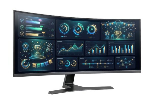 Monitor curbat pentru munca de birou: productivitate crescută sau doar trend